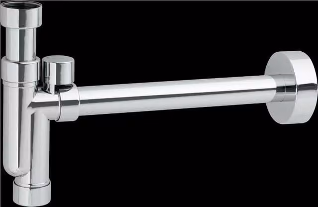 McAlpine Chrome Plated Basin Kit with Silver Plastic Tubular Anti-Syphon Trap – 1