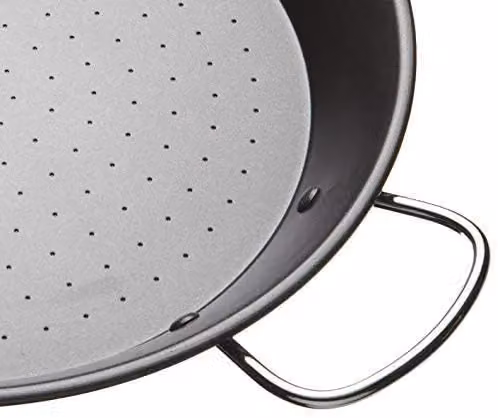 KitchenCraft Mediterranean Non-Stick Carbon Steel Paella Pan, Grey, Diameter: 38.5 cm – 3