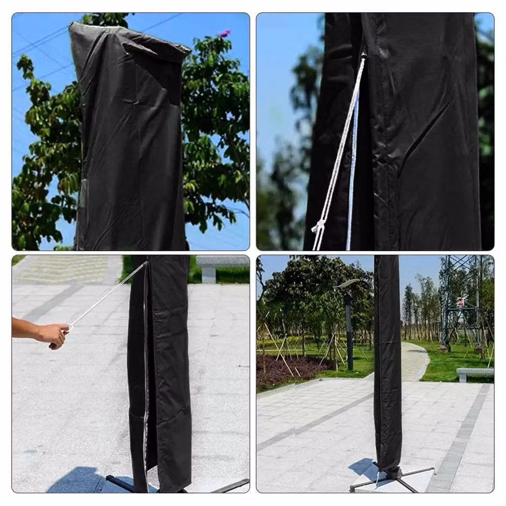 FLAVORA Black Heavy Duty Polyester Parasol Cover, W/D/H: 100 x 15 x 15 cm – 4