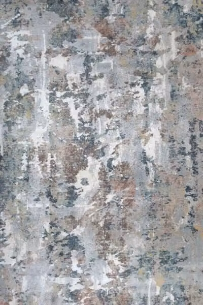 Kukoon Abstract Contemporary Area Rug in Blue and Grey, W: 190 cm, D: 280 cm – 1