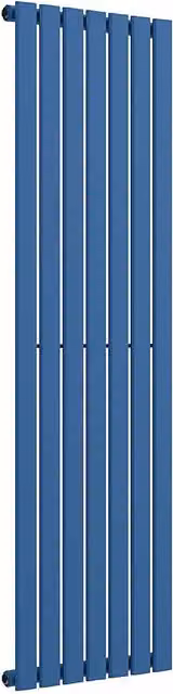 Lux Heat Flat Coloured Vertical Radiator in Galaxy Blue, H: 160 cm, W: 49 cm