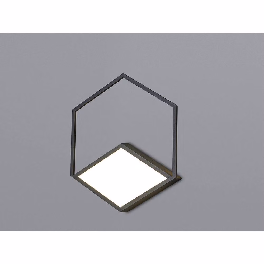 Netlighting Kubick Dimmable LED Ceiling and Wall Light, Black, 32W, 3000K, 1870lm – 2