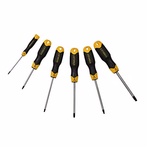 Stanley Tools 6-Piece Torx Screwdriver Module in Yellow and Black – 3