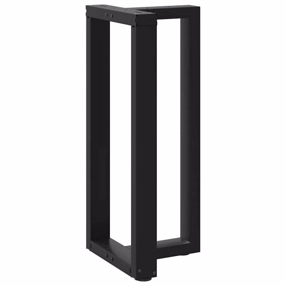 Berkfield Home Modern T-Shaped Bar Table Legs, 2 Pieces, Black Steel, W: 50 cm, D: 35 cm, H: 90-91 cm – 3