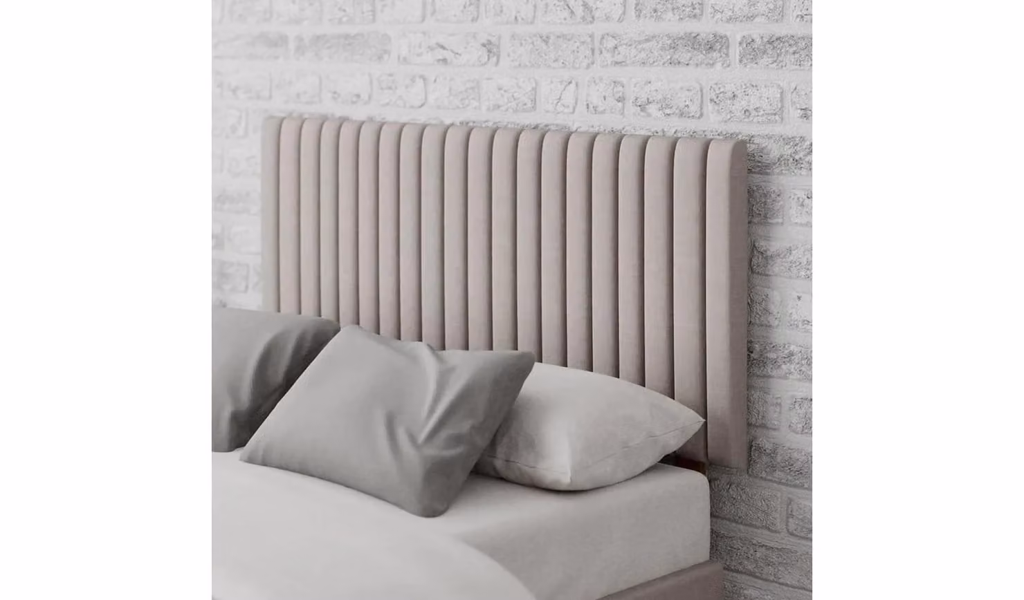 Aspire Grant Linen Small Double Upholstered Bed Frame in Beige