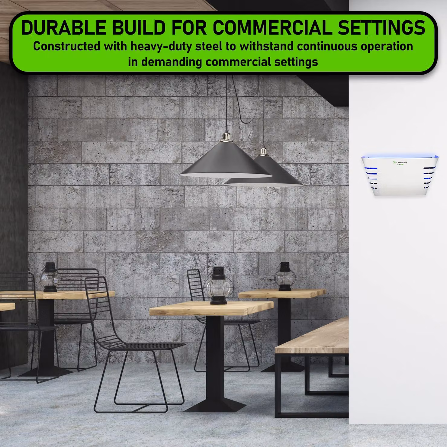 Xterminate 6W LED Wall Mounted Sticky Fly Trap Killer Glue Board in Silver – 4