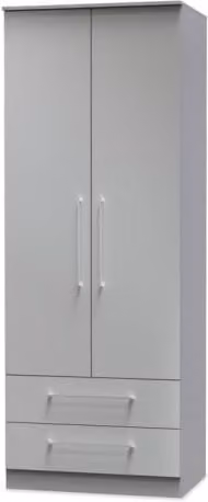 Welcome Worcester Modern 2 Door 2 Drawer Double Wardrobe in White