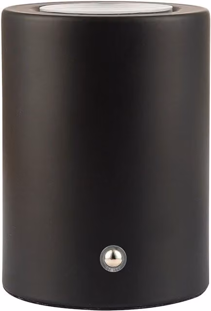 Happy Homewares Modern Rechargeable Can-Style Table Lamp in Matte Black with Touch Dimmer and LED Bulb