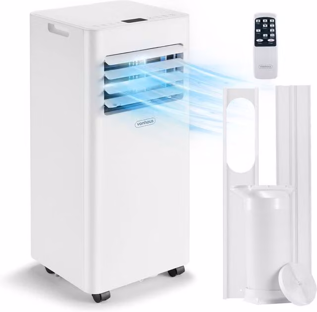 VonHaus White Portable Monobloc Air Conditioner with Remote Control and Window Sealing Kit