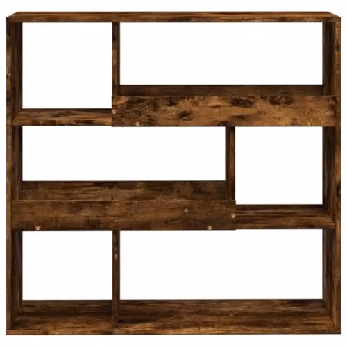 vidaXL Book Cabinet and Room Divider in Smoked Oak, W/D/H: 100 x 33 x 94.5 cm – 5