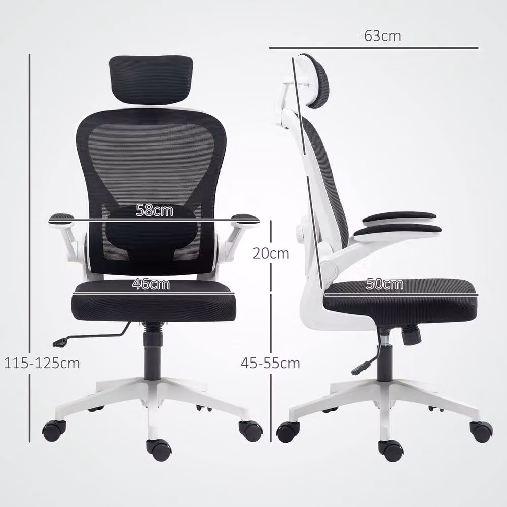STILVORA Ergonomic Mesh Office Chair with Headrest and Armrests in Black – 2