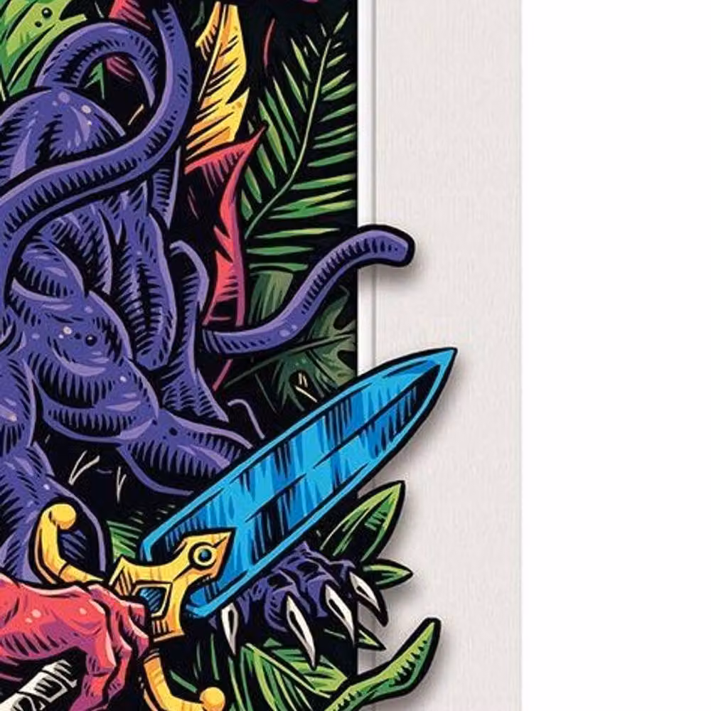 Dungeons & Dragons Displacer Beast Multicolour Paper Poster Illustration – 2