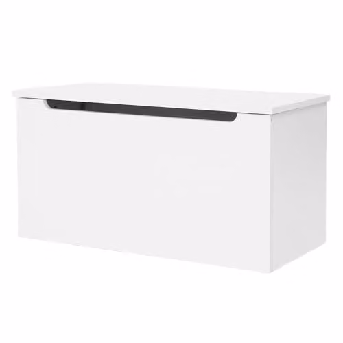 Core Products Freya Wooden Storage Chest Ottoman in White with Gas Strut Lid, W/D/H: 80 x 41.1 x 38 cm – 1