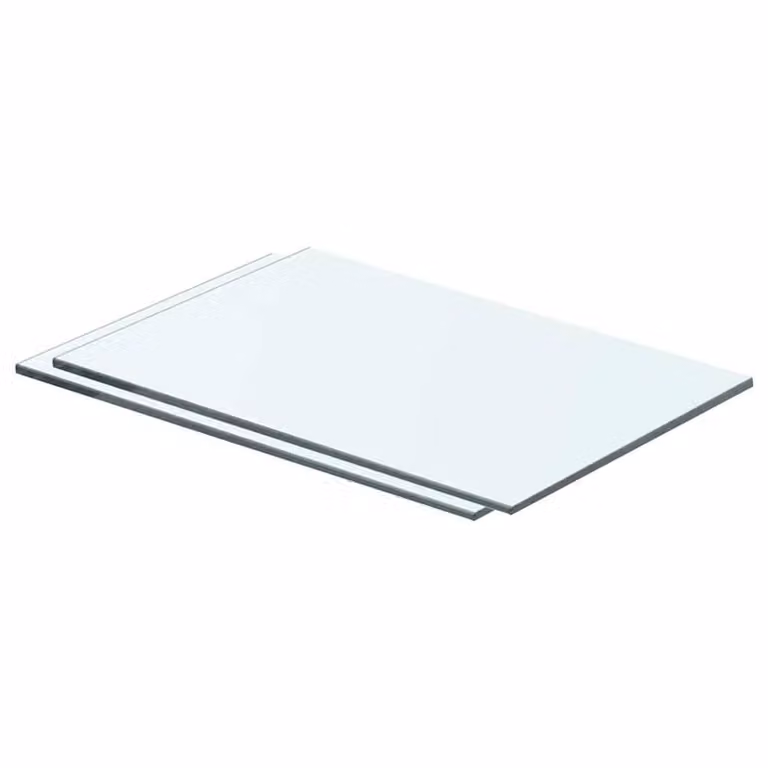 Berkfield Home 2-Piece Clear Glass Shelves, W: 40 cm, D: 20 cm