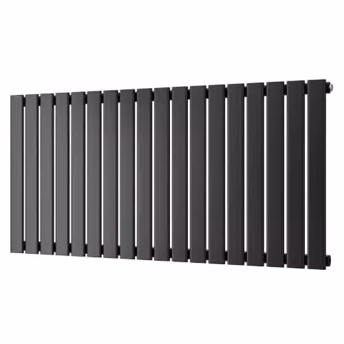 UK Radiators Typhoon Black Vertical Designer Radiator, W: 122.4 cm, H: 60 cm – 2