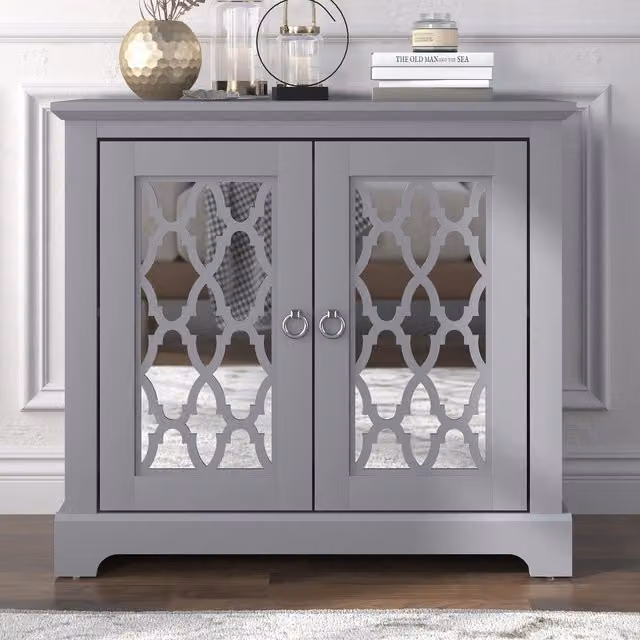 GFW Honiton Modern 2 Door Sideboard in Matt Grey