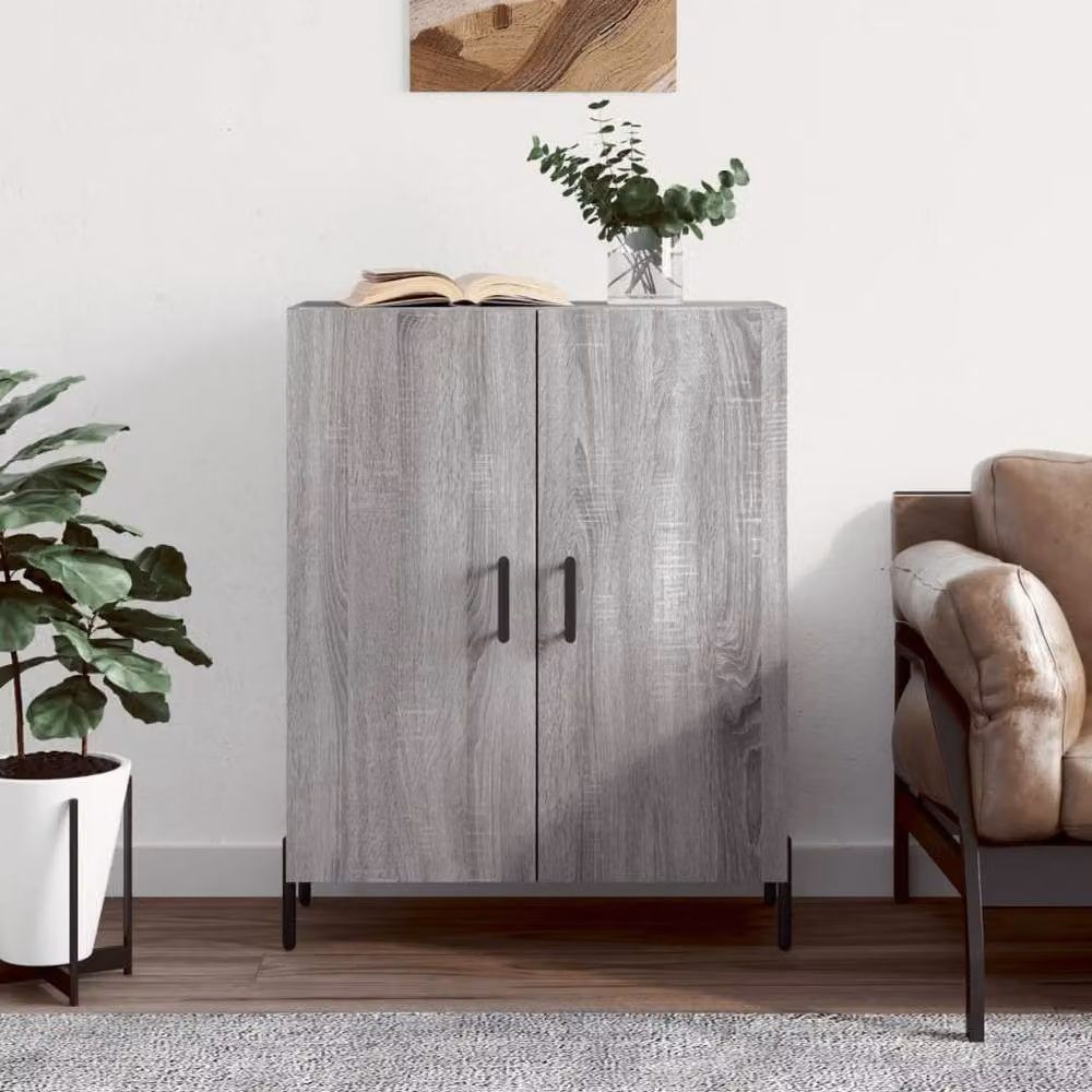 Berkfield Home Grey Sonoma Sideboard in Engineered Wood, W: 69.5 cm, D: 34 cm, H: 90 cm – 2