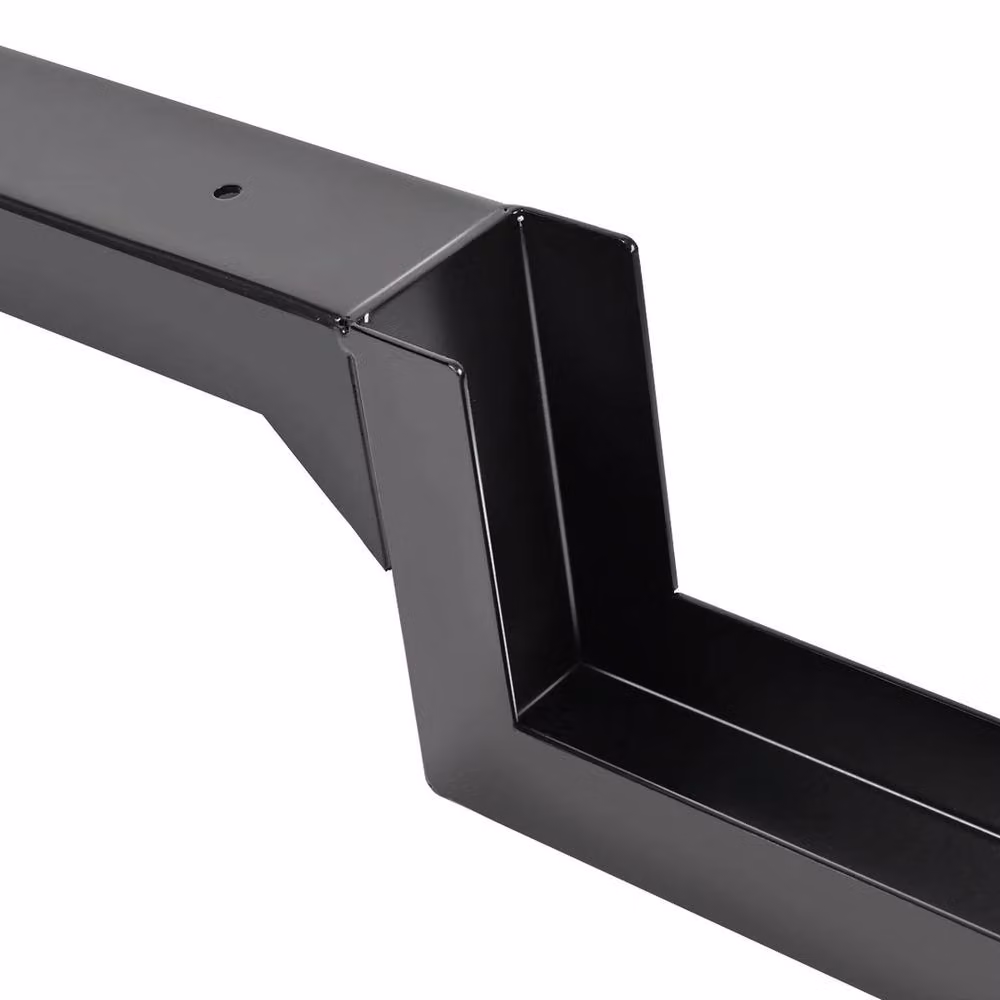 NESTLUNE 2-Piece Heavy Duty Steel Fence Post Anchor Ground Spike Support in Black, H 120 cm x W 3.2 cm – 5