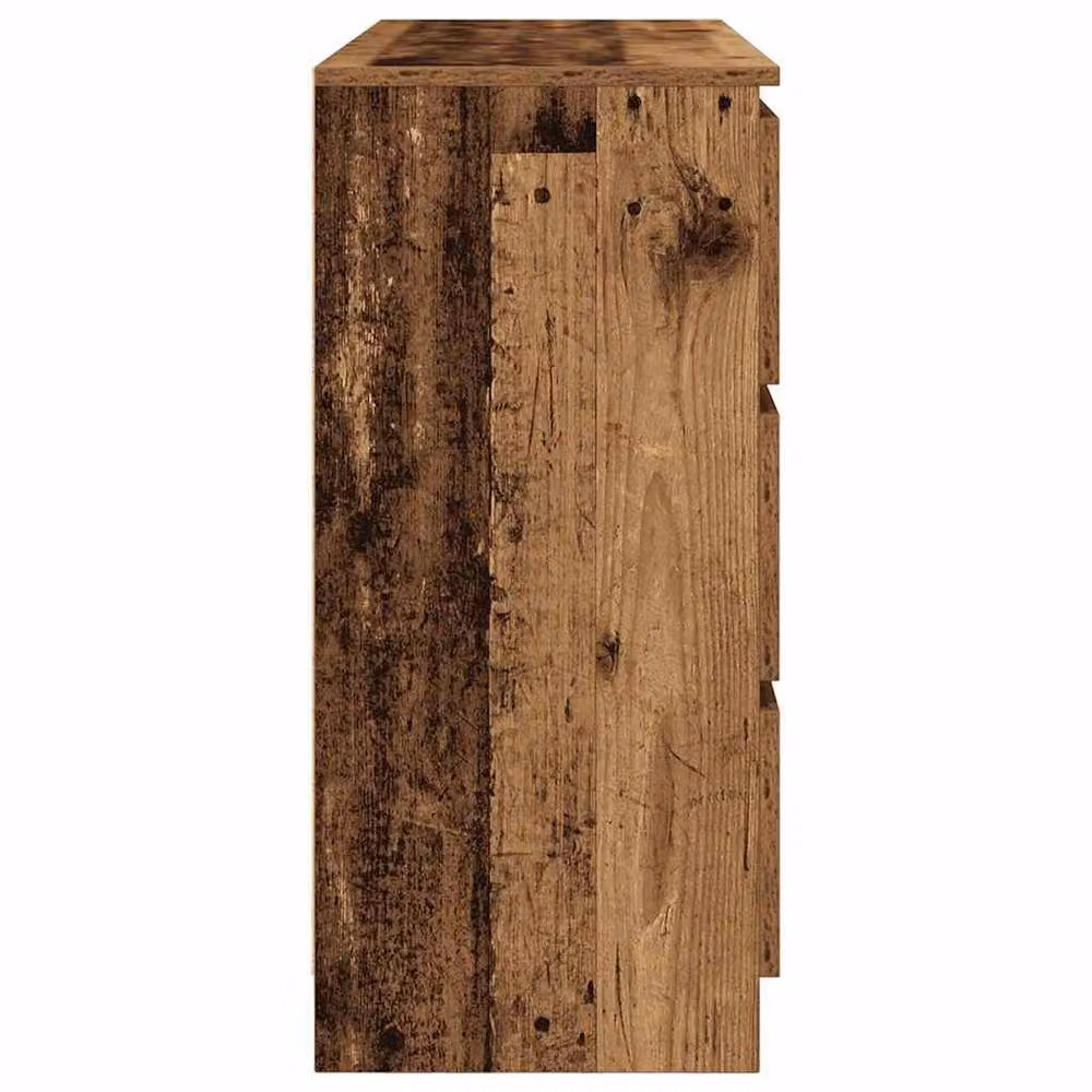 Berkfield Home Old Wood Sideboard in Brown, W/D/H: 100 x 35 x 76 cm – 4