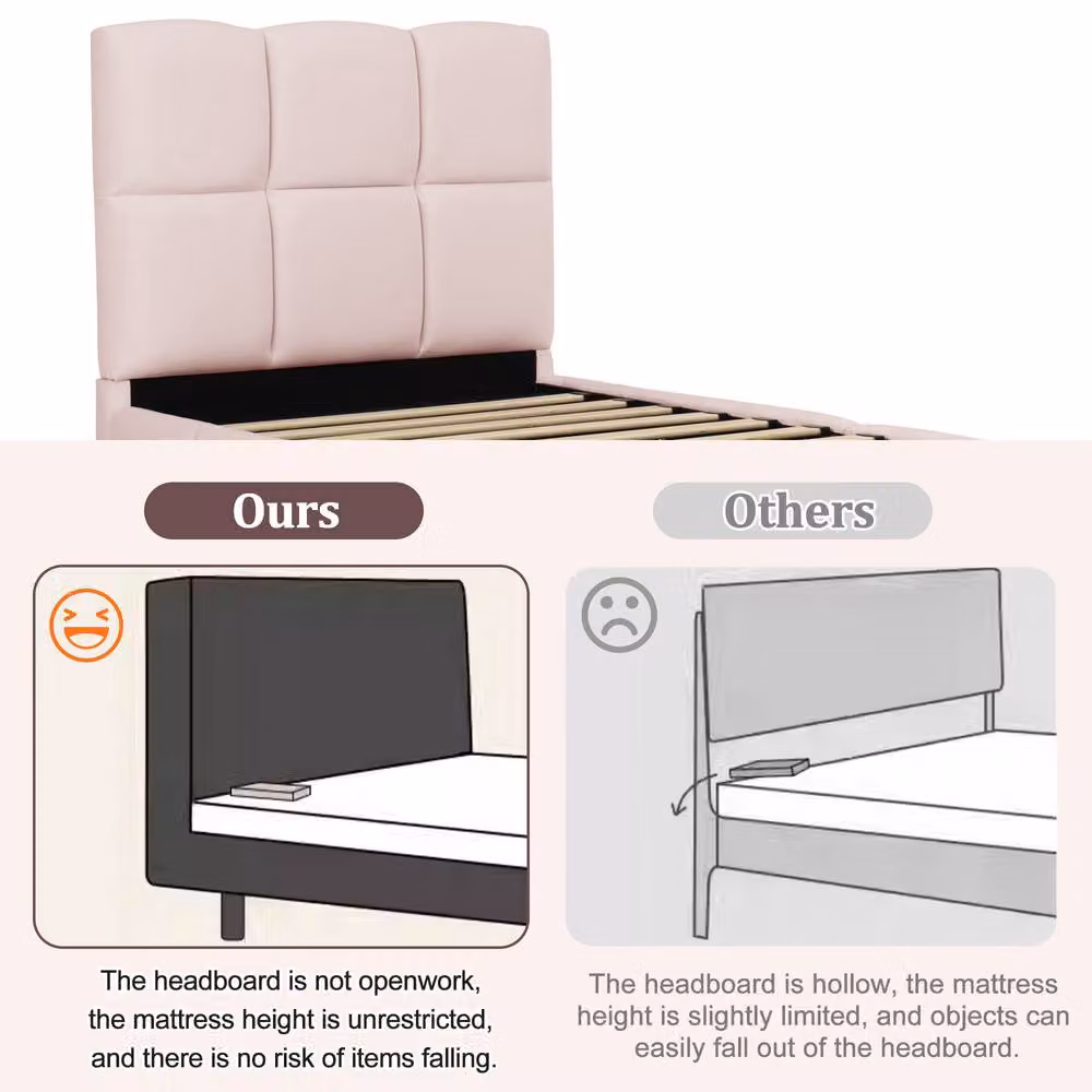 Matteo Pink Velvet Upholstered Single Kids Bed with Hydraulic Storage and USB Charging Port, W/D/H: 90 x 200 cm – 3