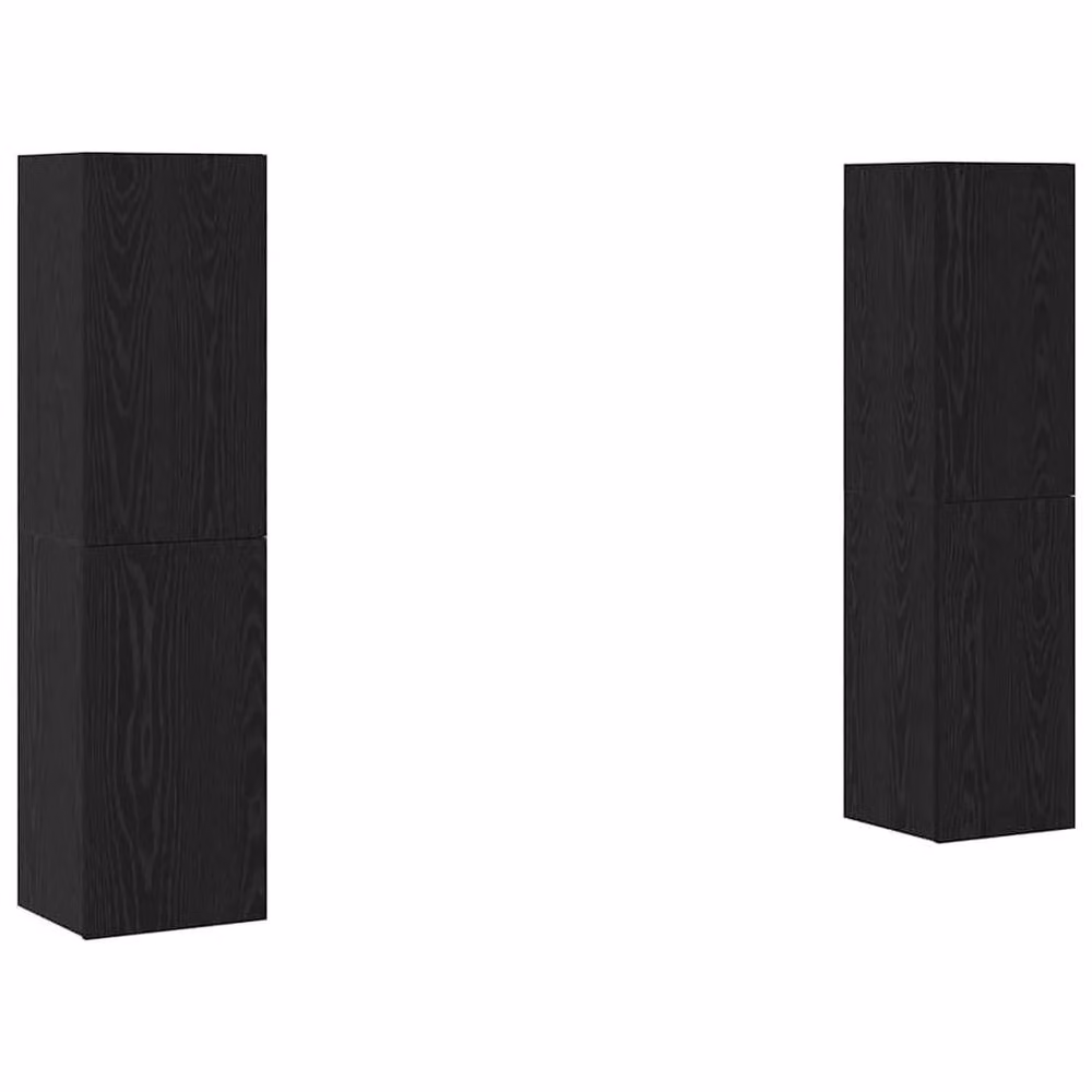 Berkfield Home 4-Piece TV Cabinet in Black Oak, W/D/H: 60 x 30.5 x 30 cm – 2