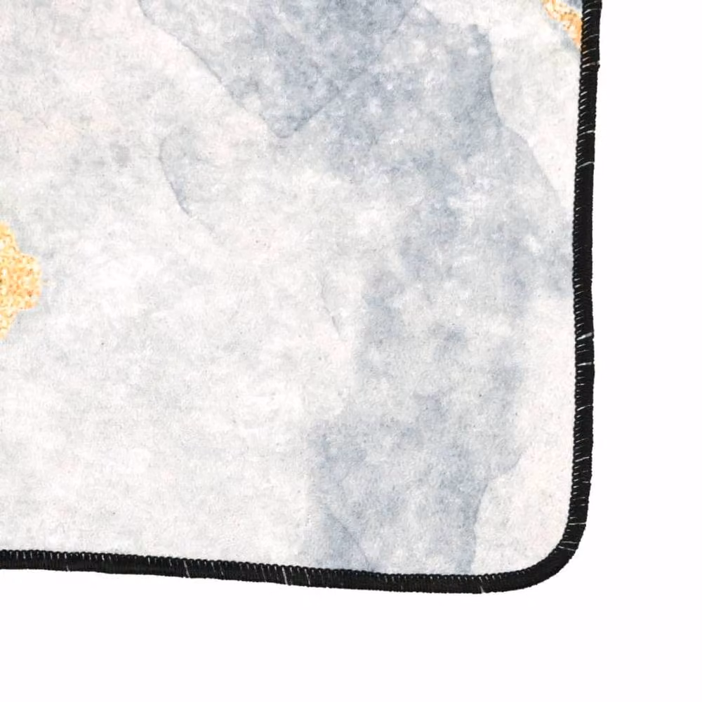Berkfield Home Washable Multicolour Abstract Modern Anti Slip Rug, Diameter: 100 cm – 2