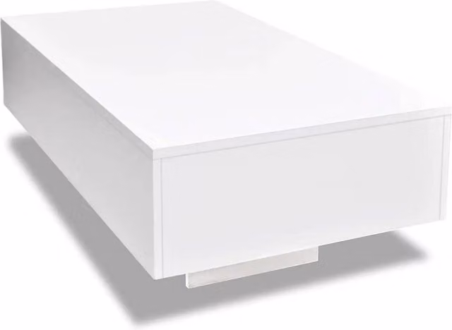 Berkfield Home Modern High Gloss White Rectangular Coffee Table