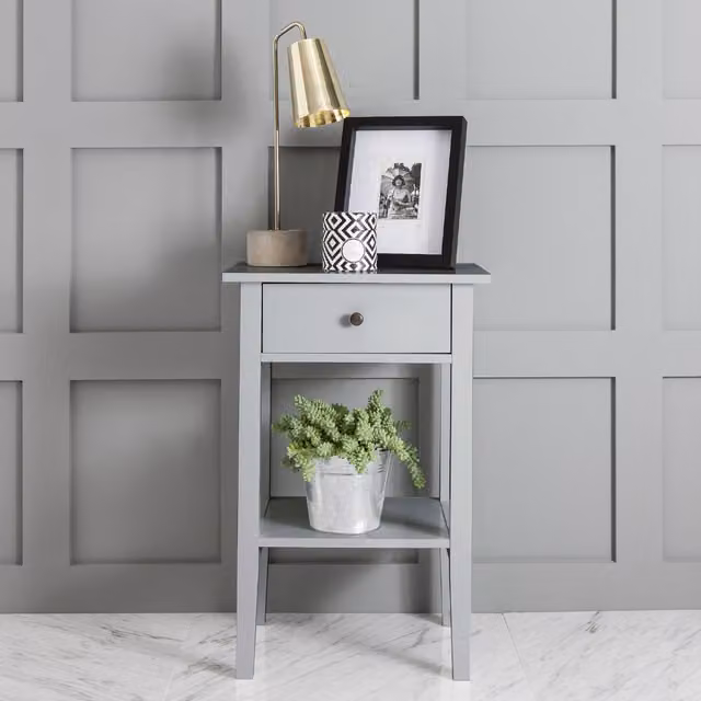 Noa and Nani Modern Grey MDF Bedside Cabinet