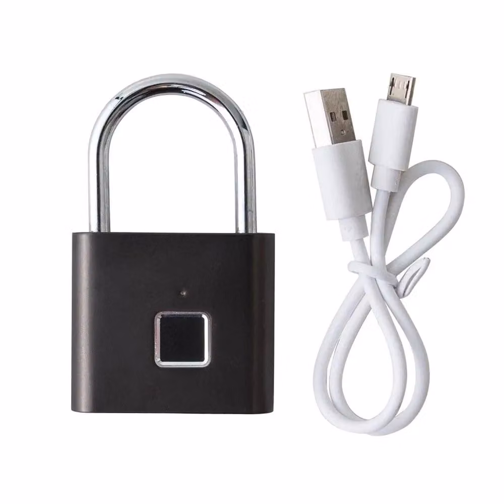 ENER-J Fingerprint Padlock in White Zinc Alloy