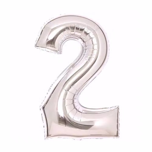 Amscan Silver Large Number 2 Hanging Decoration for Birthdays and Anniversaries