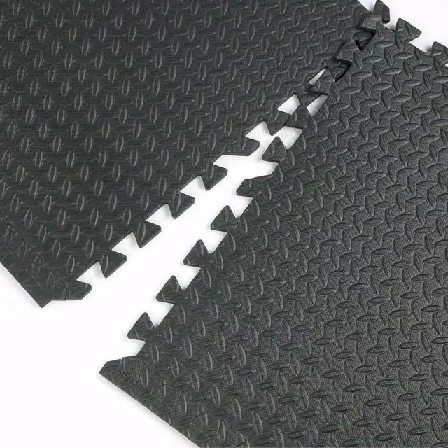 FK Sports 18 Piece Black EVA Interlocking Floor Mats