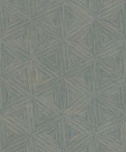 Rasch Boho Geometric Textured Vinyl Wallpaper in Blue and Gold – 1
