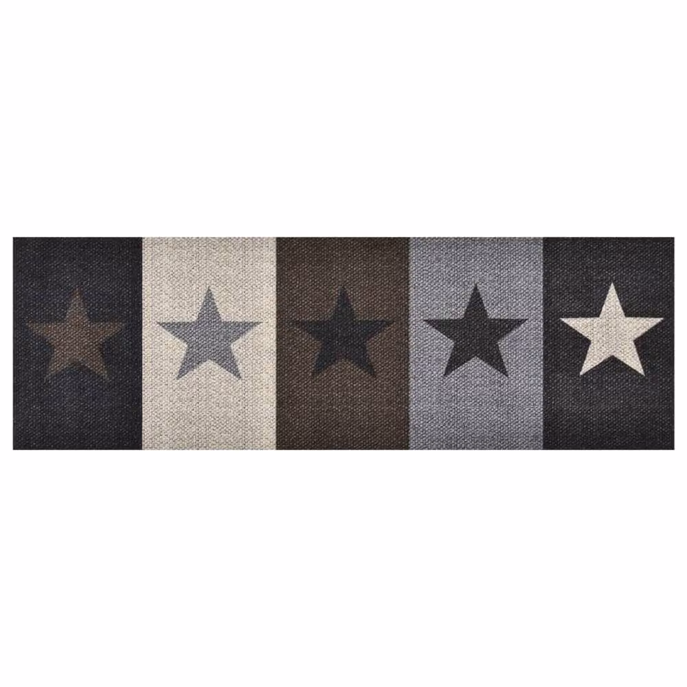 Berkfield Home Stars Washable Kitchen Carpet, Multicolour, W: 60 cm, L: 300 cm