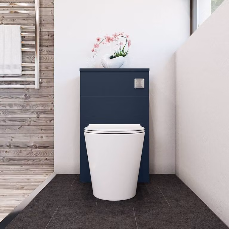 Balterley Contemporary Compact WC Toilet Unit, Dark Grey, Width: 50 cm