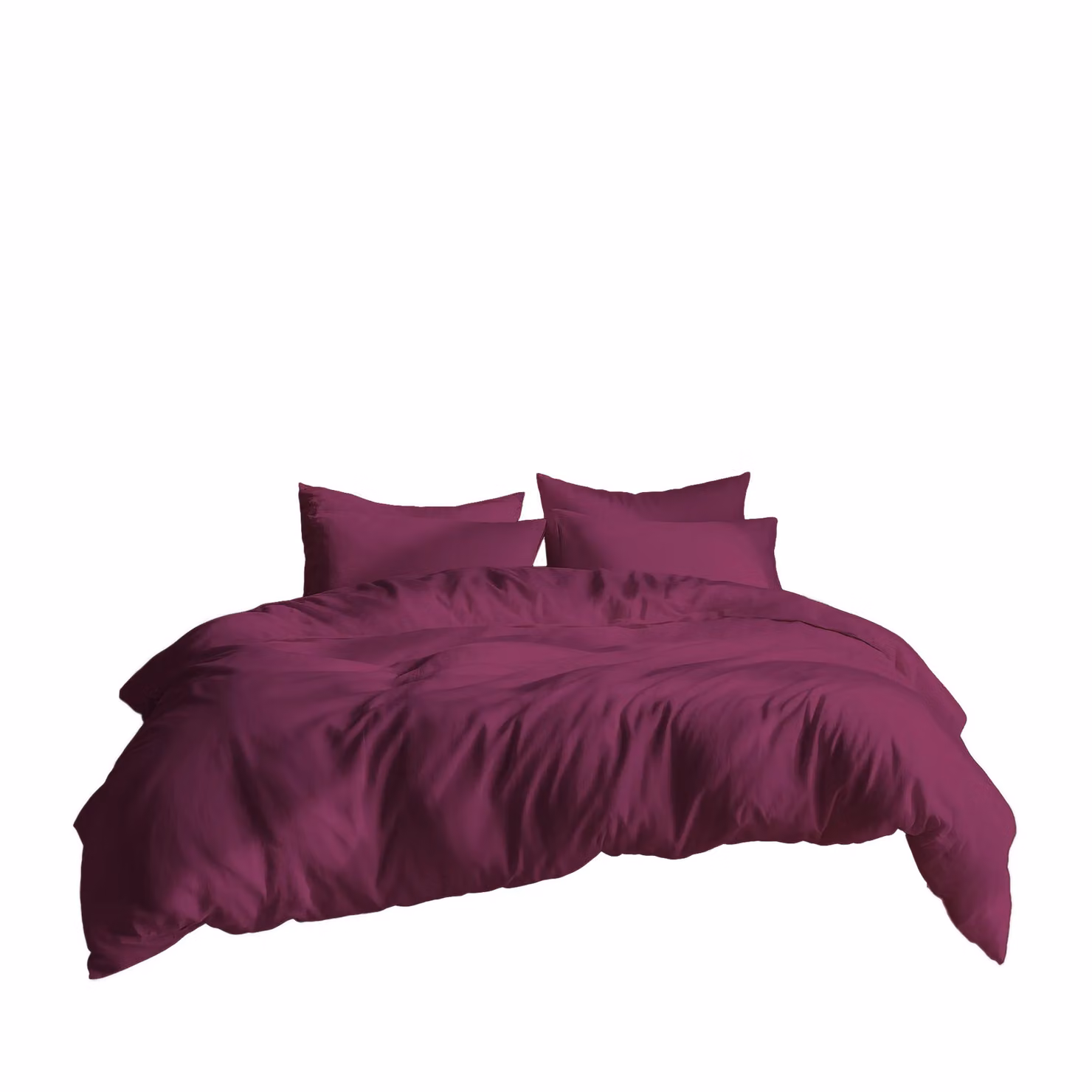 Home Sweet Home UK Plain Dyed Polycotton Duvet Cover and Pillowcase Set in Pink, Super King Size – 2