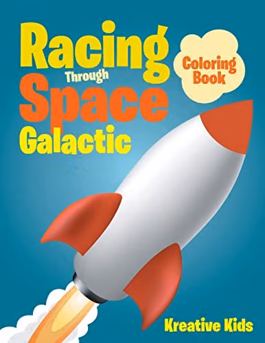 Kreative Kids Racing Through Space Galactic Colouring Book, Multicolour Paperback