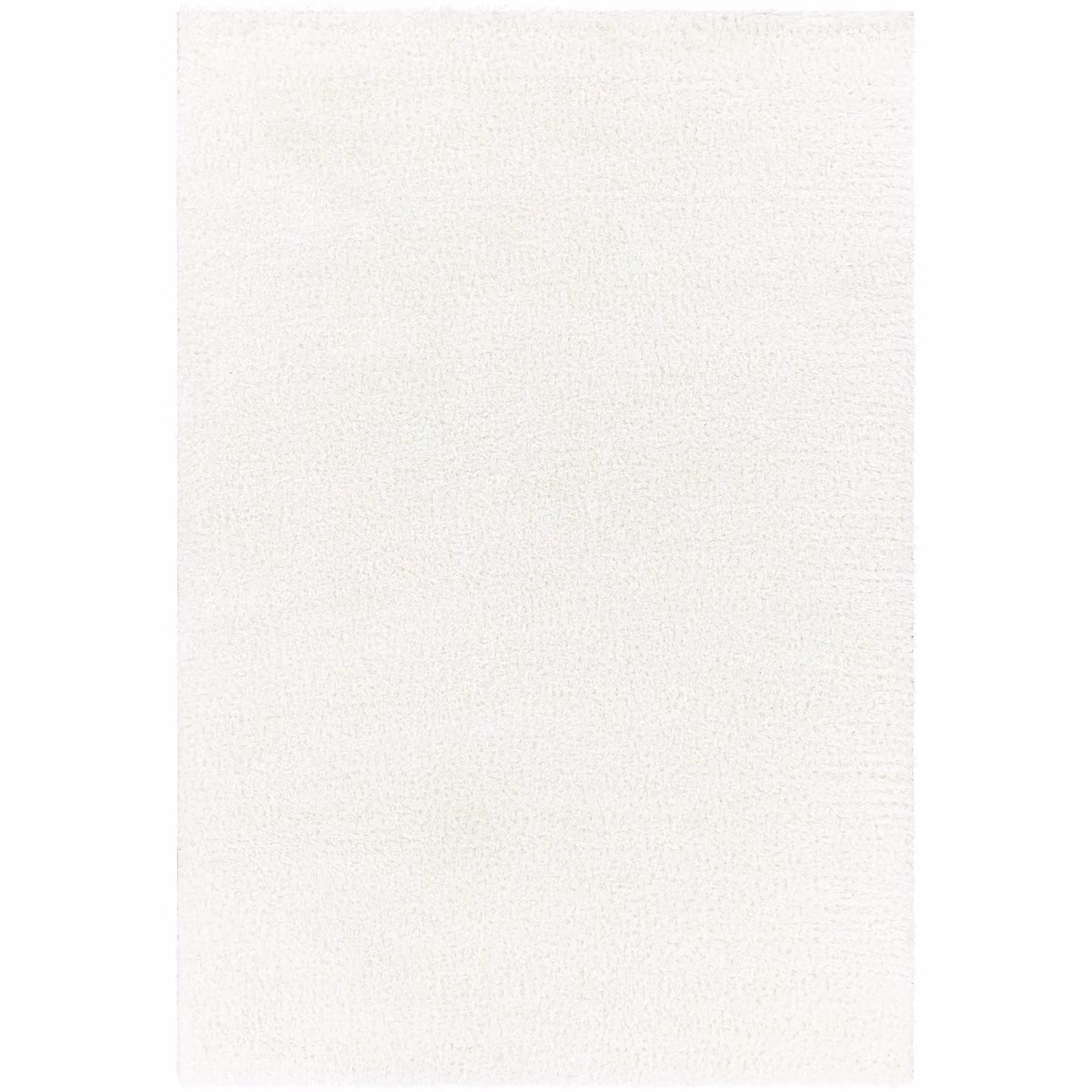 Livabliss Cloudy Shag Soft Plush Pile Round Living Room Rug in White, Diameter: 160 cm – 2