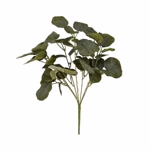 Hill Interiors Artificial Short Eucalyptus Bunch in Green, W10 x D10 x H35 cm – 1