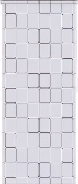 Berkfield Home White Semi-Transparent Shower Roller Blind, W: 120 cm, H: 240 cm