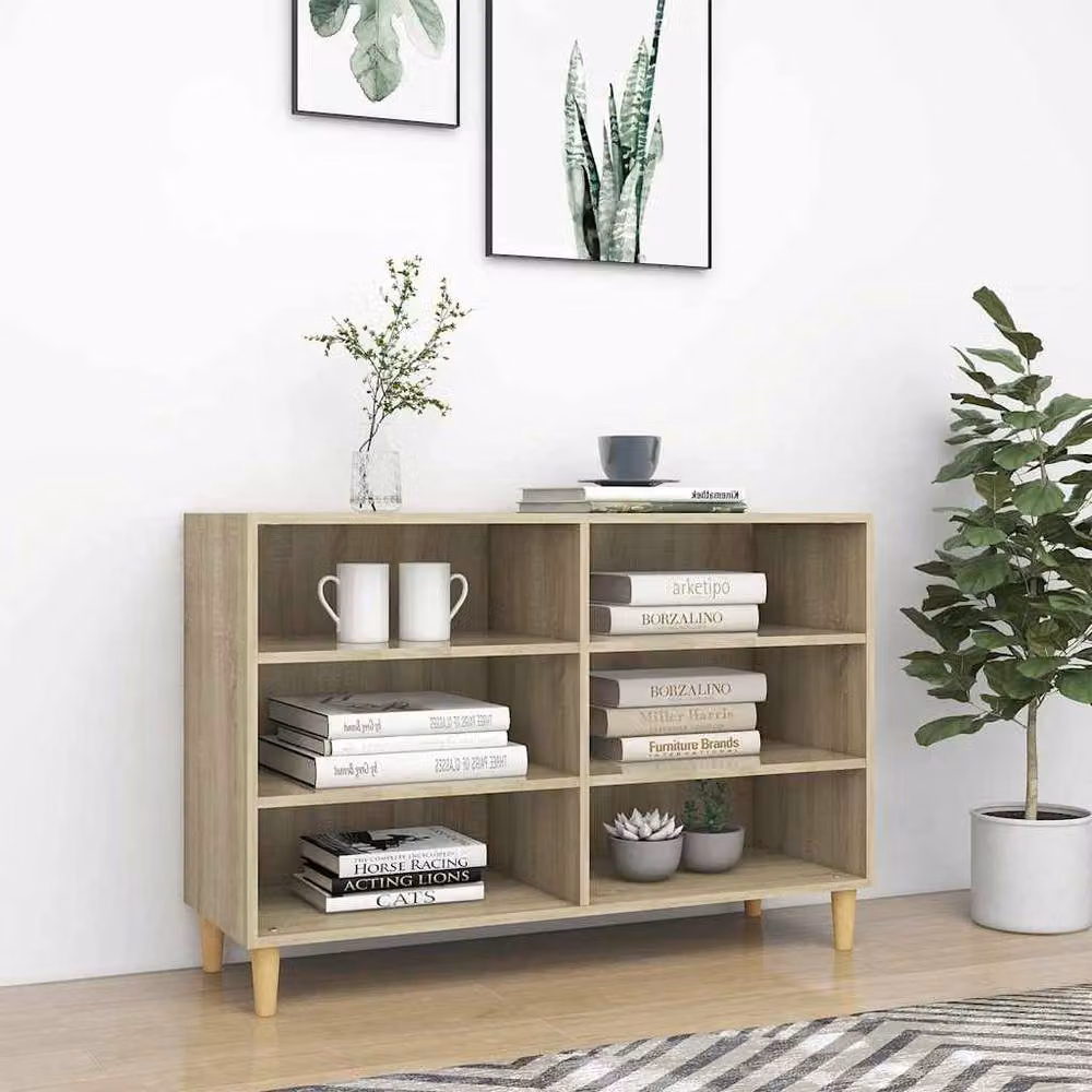 Berkfield Home Sonoma Oak Sideboard in Brown, W/D/H: 103.5 x 35 x 70 cm – 2