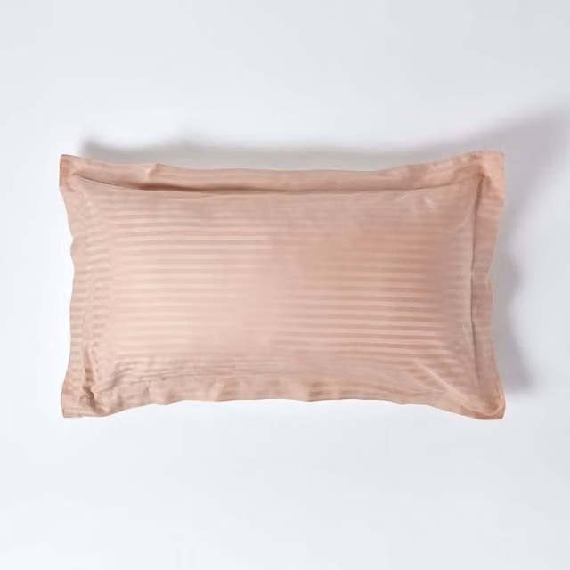 Homescapes Beige and Yellow Combed Cotton Percale Plain Bedding