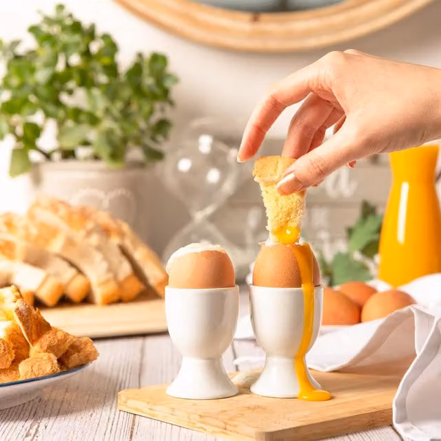 Argon Tableware White Stoneware Egg Cups, Set of 12