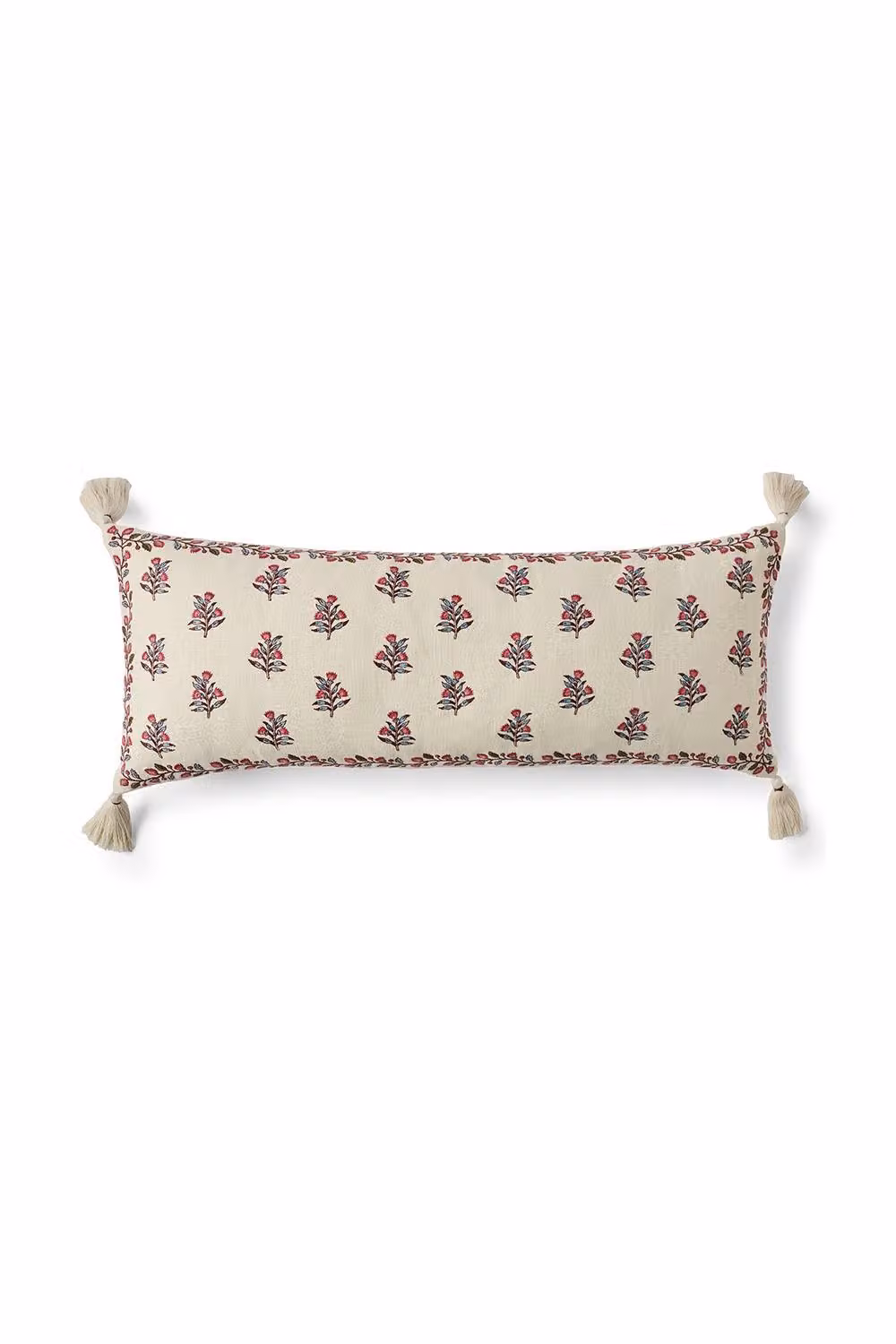 Christy Newstead Mulberry Reversible Filled Cotton Lumbar Cushion in Beige and Cream – 2