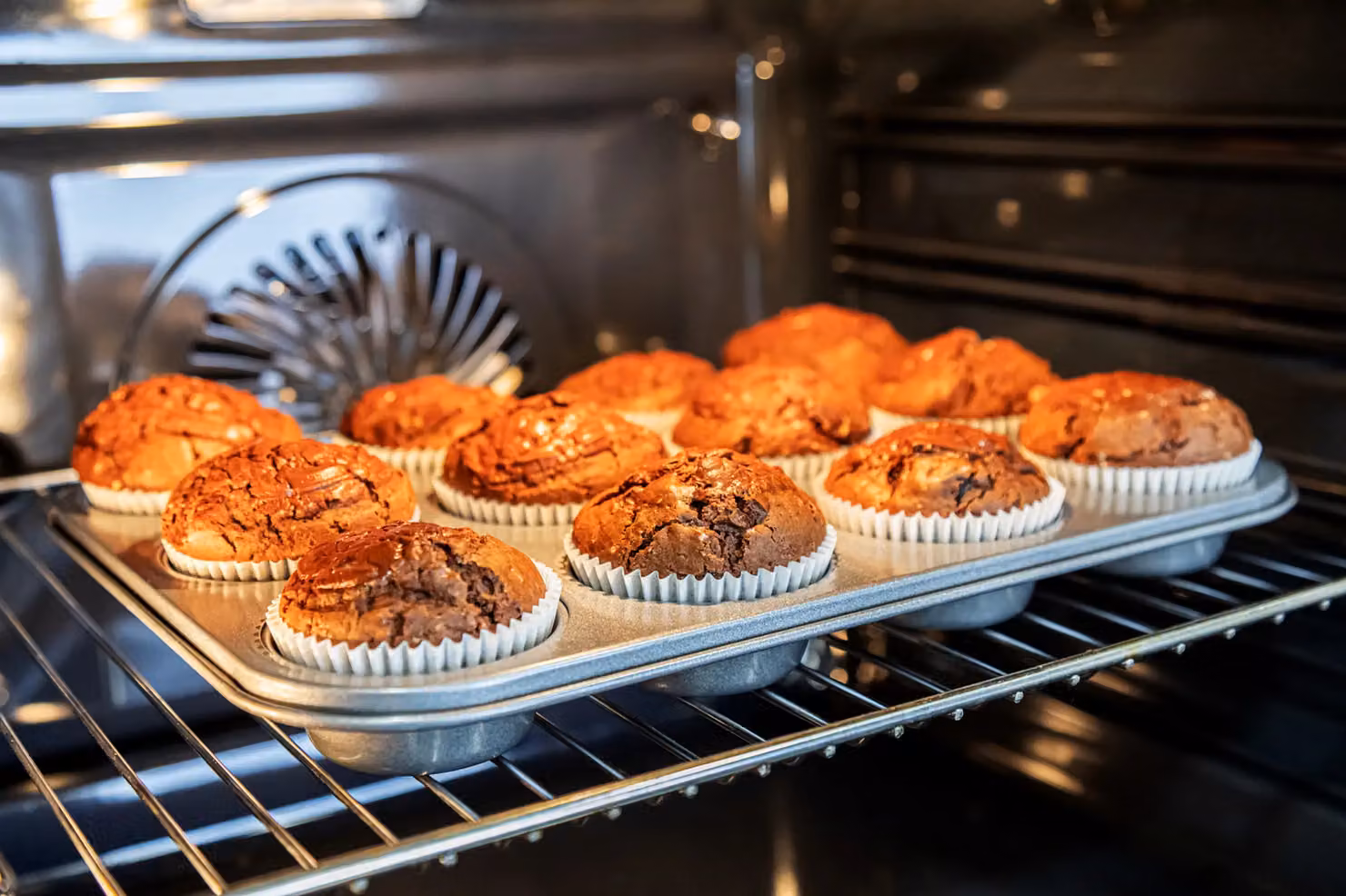 KitchenCraft Non-Stick Carbon Steel 12-Cup Muffin Tray, Silver, W: 35.0 cm – 6