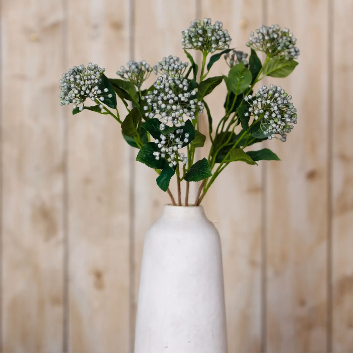 Hill Interiors Budding Hydrangea Artificial Flower Spray in Blue and White – 2