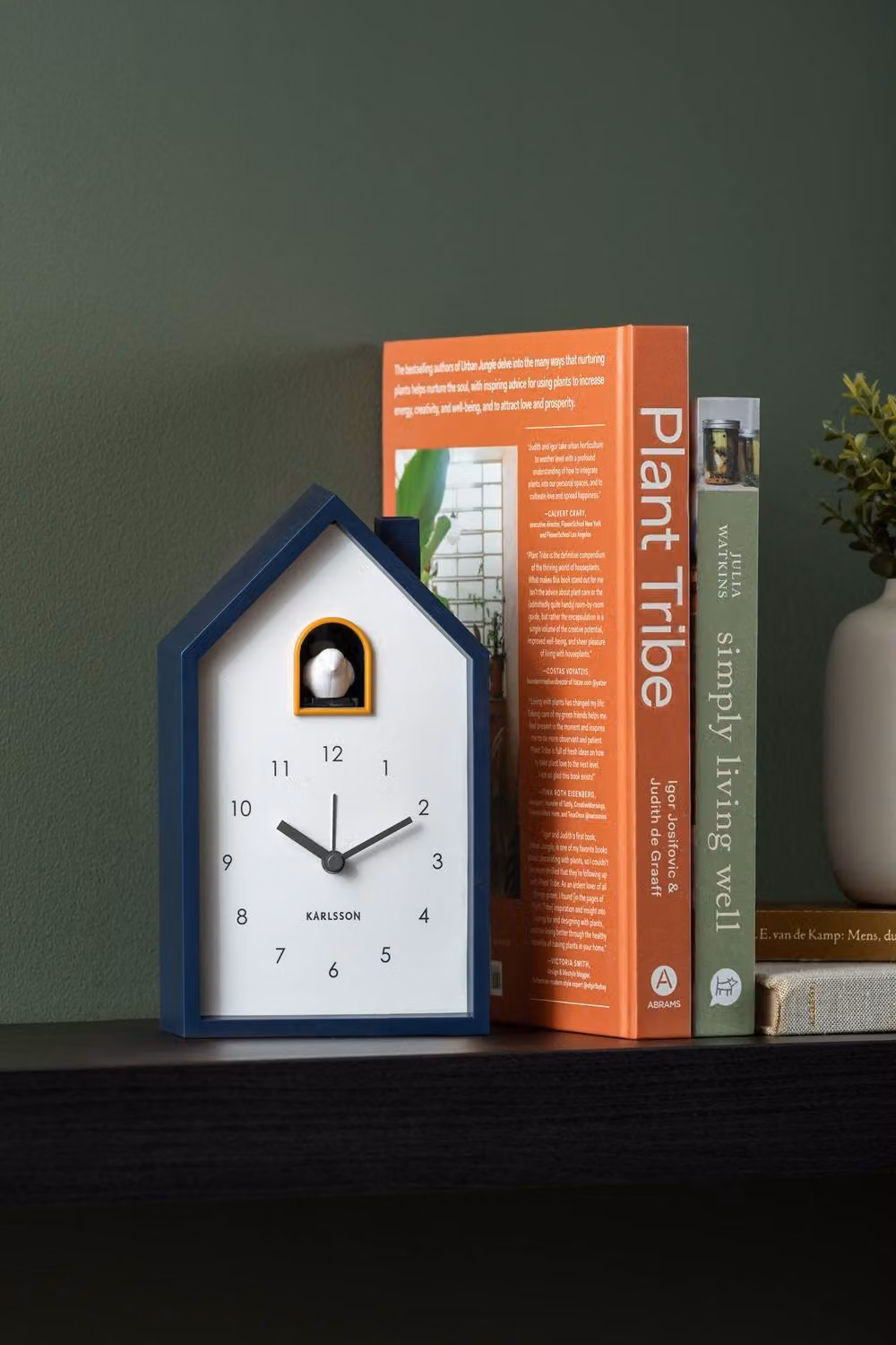 Zeller Present Karlsson Modern Cuckoo Wall Clock in Blue, W/D/H: 20 x 6 x 12 cm – 4