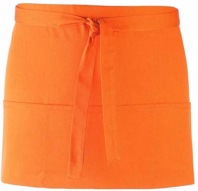 Premier Colours Collection 3 Pocket Waist Apron in Orange