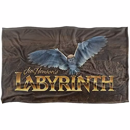 LOGOVISION Labyrinth Owl Logo Maze Super Soft Fleece Throw Blanket, Multicolour, W: 91 cm, D: 147 cm – 1