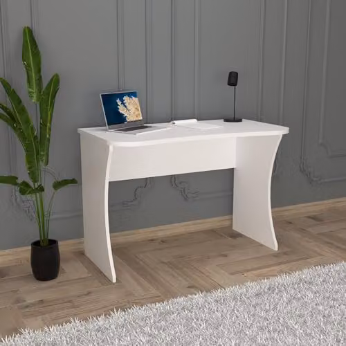 BIMOSSA Modern Compact Computer Desk, W: 110 cm, H: 75 cm, D: 50 cm – 2