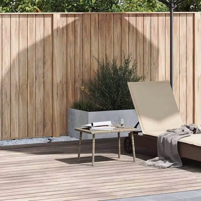 Berkfield Home Garden Rectangular Coffee Table in Light Grey Poly Rattan, W/D/H: 60 x 40 x 37 cm
